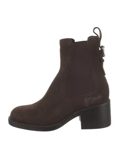 Pre-owned Chloé Suede Chelsea Boots In Brown