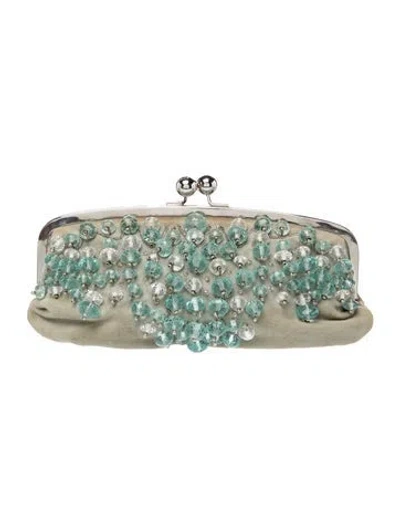 Pre-owned Chloé Suede Clutch Vintage In Blue