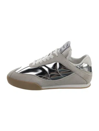 Pre-owned Chloé Suede Colorblock Pattern Sneakers