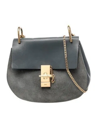 Pre-owned Chloé Suede Drew In Gray
