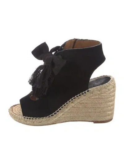 Pre-owned Chloé Suede Espadrilles In Black