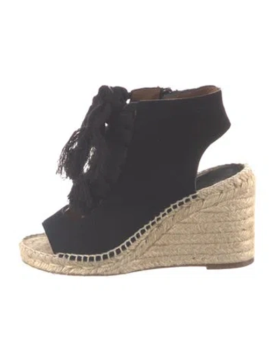 Pre-owned Chloé Suede Espadrilles In Black