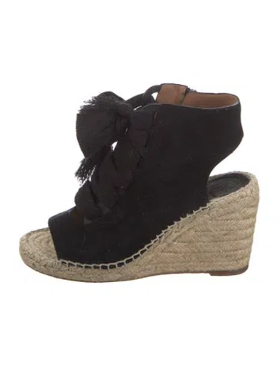 Pre-owned Chloé Suede Espadrilles In Black