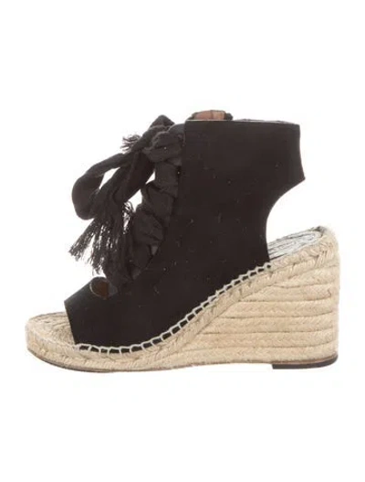 Pre-owned Chloé Suede Espadrilles In Black/neutrals