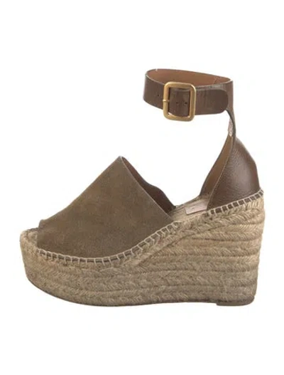 Pre-owned Chloé Suede Espadrilles In Multi