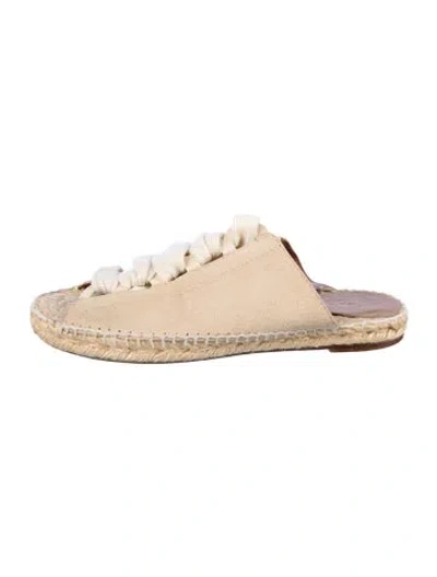 Pre-owned Chloé Suede Espadrilles In Neutral