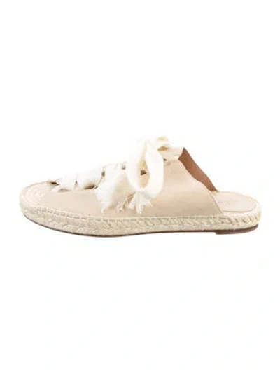 Pre-owned Chloé Suede Espadrilles In Neutral