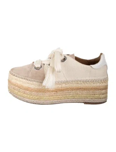 Pre-owned Chloé Suede Espadrilles In Neutral