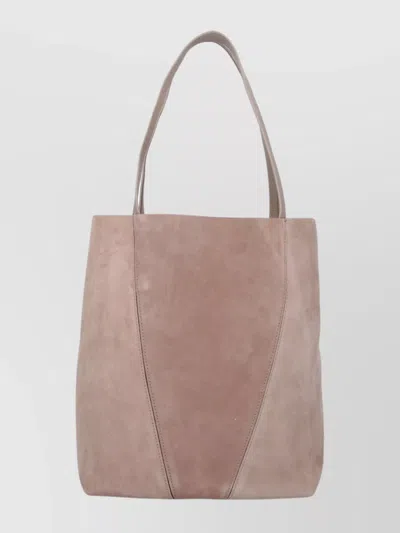 Chloé Suede Finish Tote Bag With Dual Handles