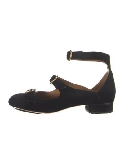 Pre-owned Chloé Suede Flats In Blue