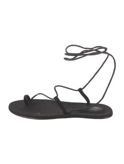 Pre-owned Chloé Suede Gladiator Sandals In Black