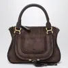 Chloé Women Marcie Small Leather Handbag In Burgundy