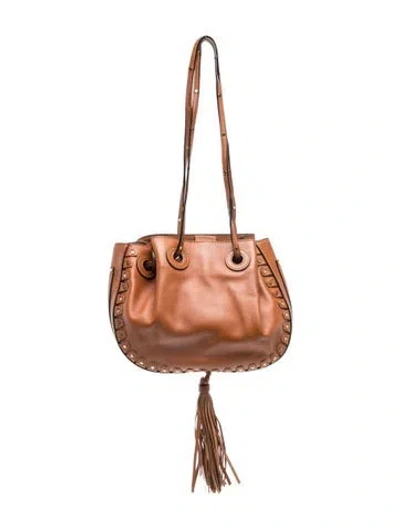 Pre-owned Chloé Suede Inez Shoulder Bag In Brown