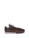 Chloé Kick Leather-trimmed Quilted Suede Sneakers In Brown