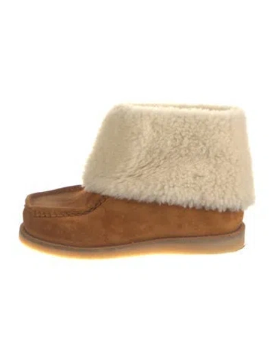 Pre-owned Chloé Suede Lace-up Boots In Brown