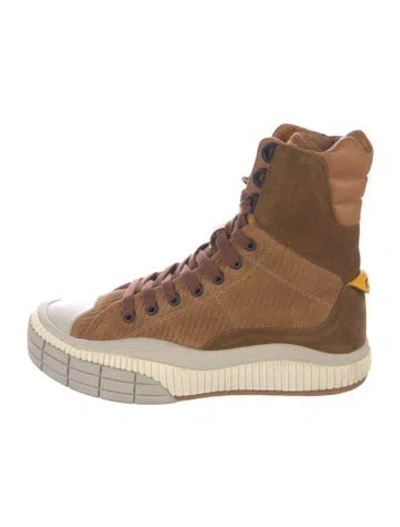 Pre-owned Chloé Suede Lace-up Boots In Brown