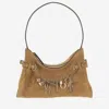 Chloé Embellished Suede Shoulder Bag In Sand