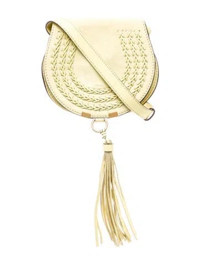 Pre-owned Chloé Suede Marcie Crossbody In Yellow