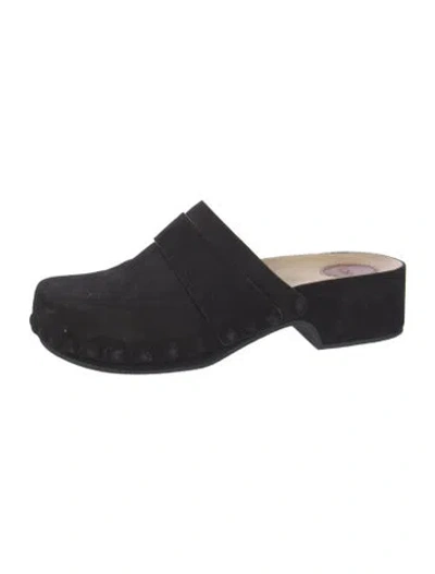 Pre-owned Chloé Suede Mules In Black