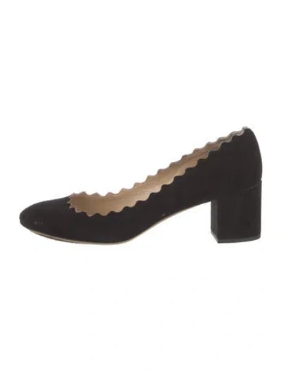 Pre-owned Chloé Suede Pumps In Black