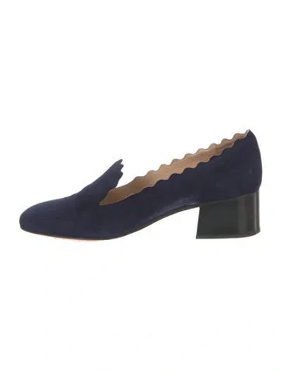 Pre-owned Chloé Suede Pumps In Blue