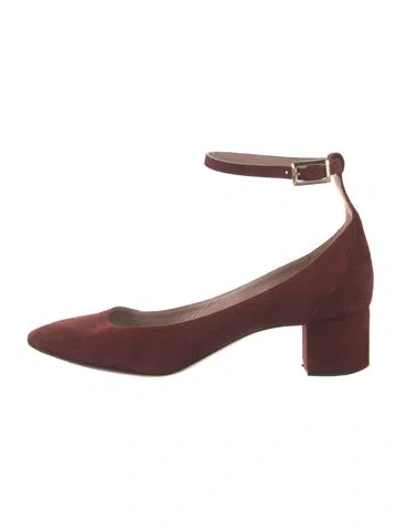 Pre-owned Chloé Suede Pumps In Burgundy