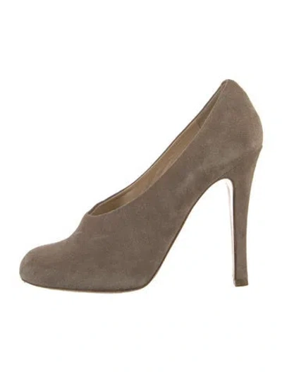 Pre-owned Chloé Suede Pumps In Neutral