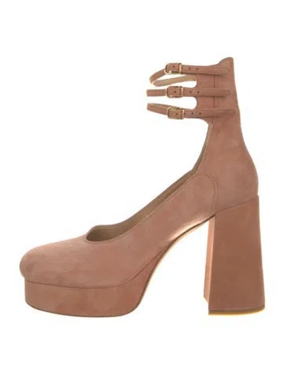 Pre-owned Chloé Suede Pumps W/ Tags In Neutral