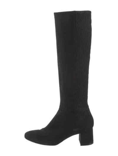Pre-owned Chloé Suede Riding Boots In Black