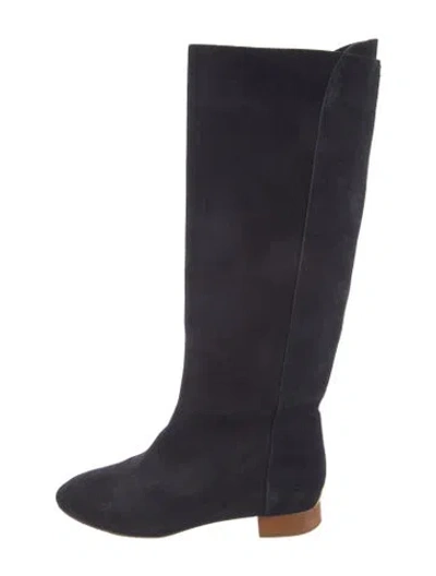 Pre-owned Chloé Suede Riding Boots In Blue