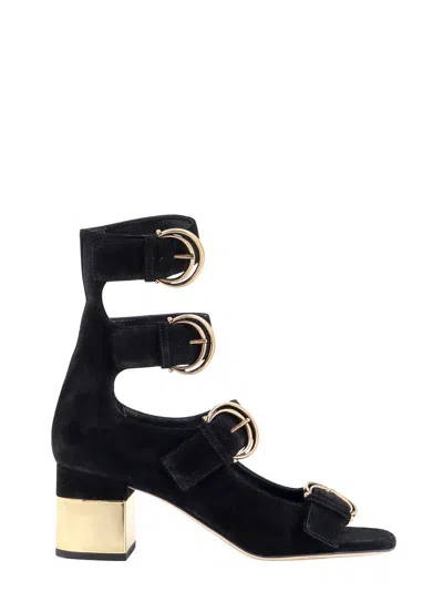 Chloé Suede Sandals In Black