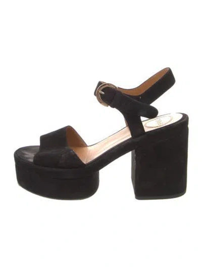 Pre-owned Chloé Suede Sandals In Black