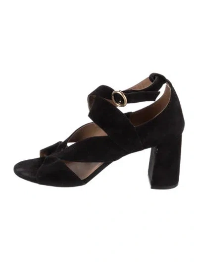 Pre-owned Chloé Suede Sandals In Black