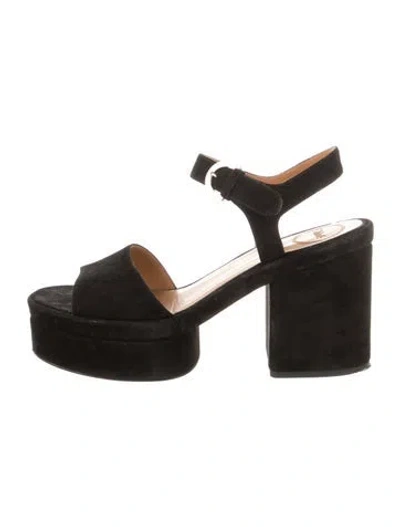 Pre-owned Chloé Suede Sandals In Black