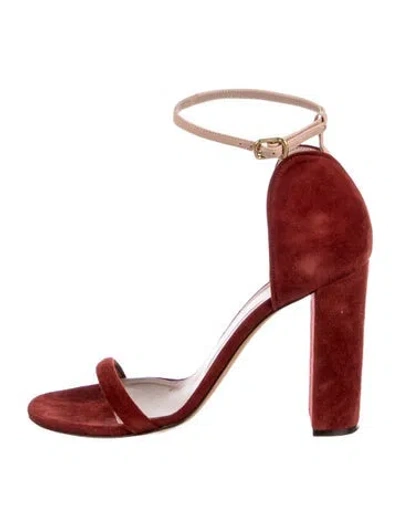 Pre-owned Chloé Suede Sandals In Red