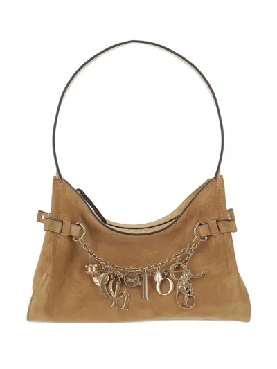 Chloé Suede Shoulder Bag With Charm Embellishment