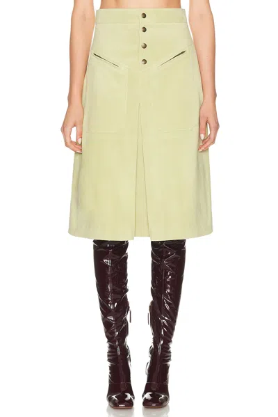 Chloé Suede Skirt In Green