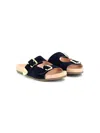Chloé Suede Slides In Blue