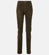 Chloé Suede Skinny Pants In Brown