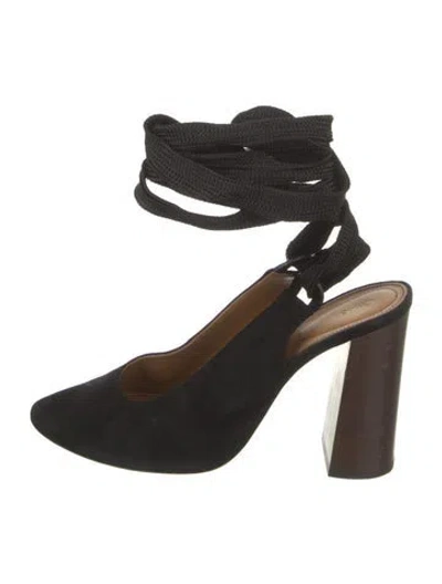 Pre-owned Chloé Suede Slingback Pumps In Black
