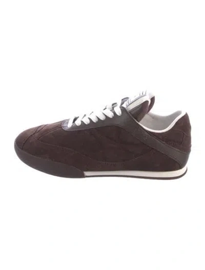 Pre-owned Chloé Suede Sneakers In Brown