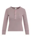 Chloé Knit Pullover Long Sleeves Crew Neck Ribbed In Pink