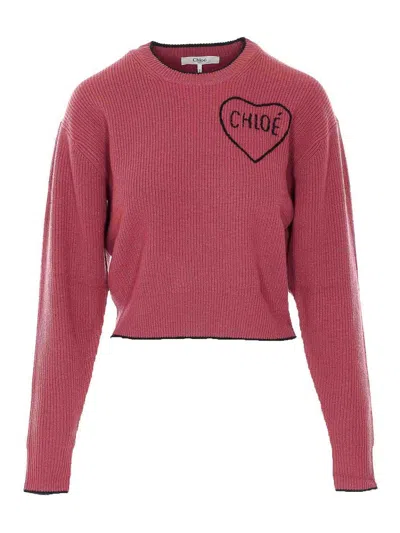 CHLOÉ COPPERY PINK SWEATER