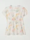 Chloé Printed Cotton Voile Dress In White