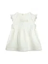 Chloé Logo-embroidered Poplin Babygrow Set In White