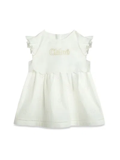 Chloé Babies' Suit+hat In White