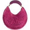 Chloé Chloe Women Fuchsia Raffia Banana Handbag In Fuchsia Rose
