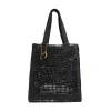 Chloé Summer Banana Crochet Tote Bag In Black
