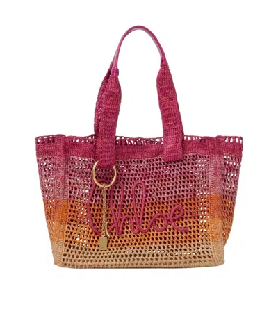 CHLOÉ CHLOÉ SUMMER BANANA OPEN-WEAVE TOTE BAG