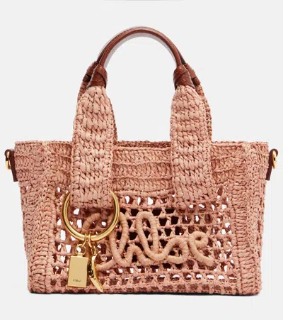 Chloé Summer Banana E/w Mini Top-handle Bag In Sand